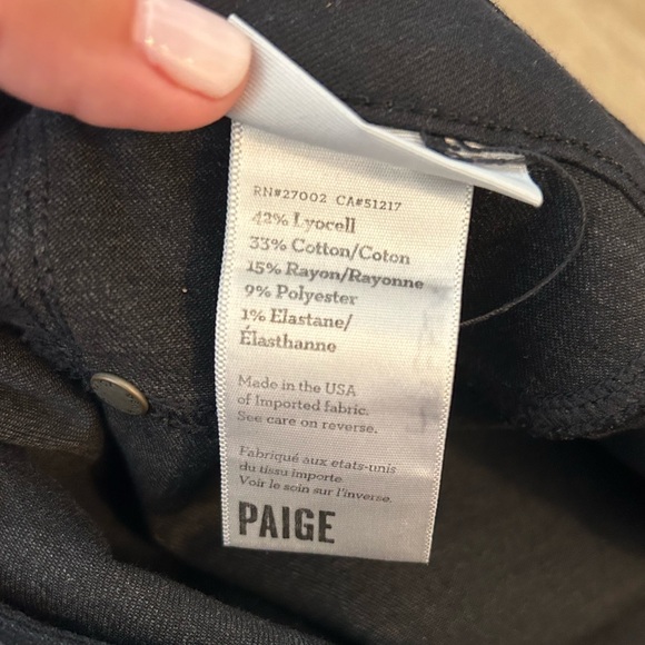 PAIGE Verdugo Ankle Skinny Jean - Black Silk - Picture 5 of 7